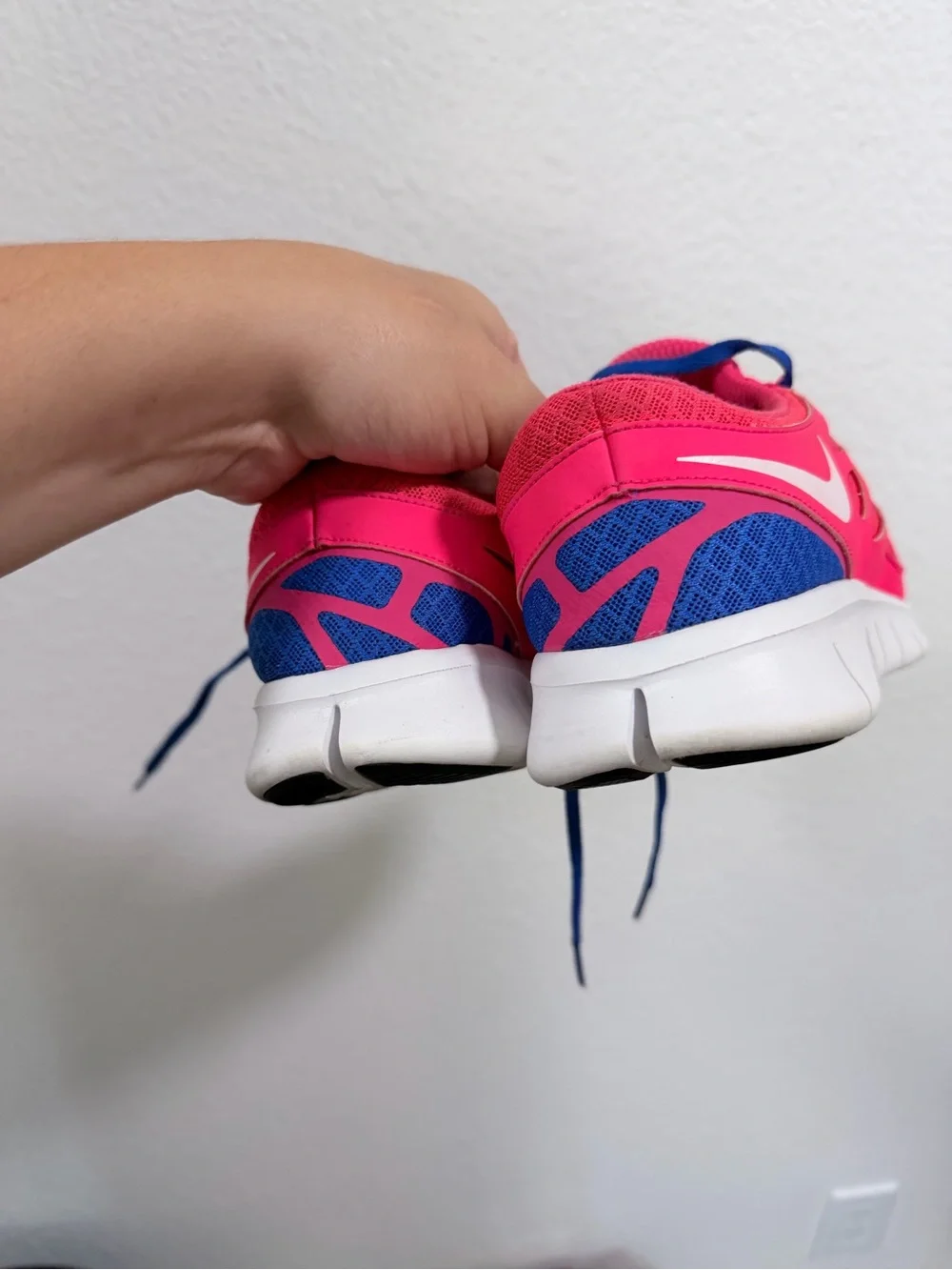Nike Pink and Blue free runs